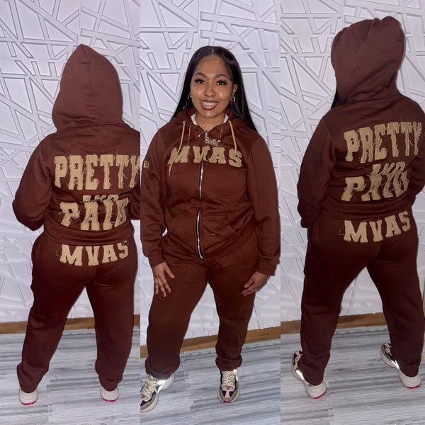 PRETTY & Paid (BROWN)