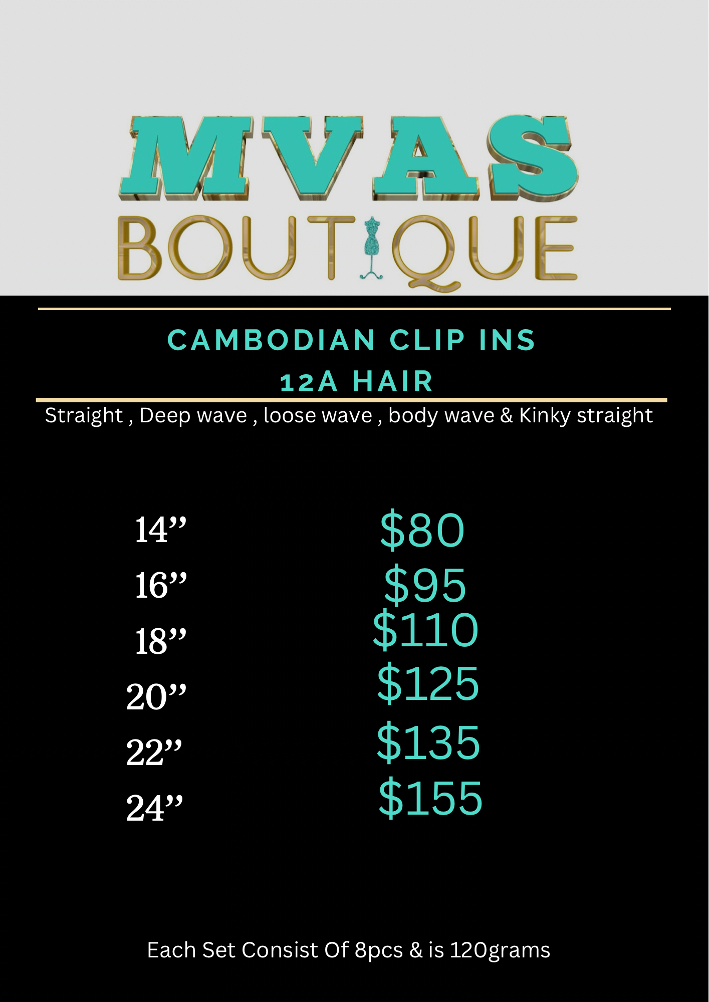 12A Cambodian Clip Ins